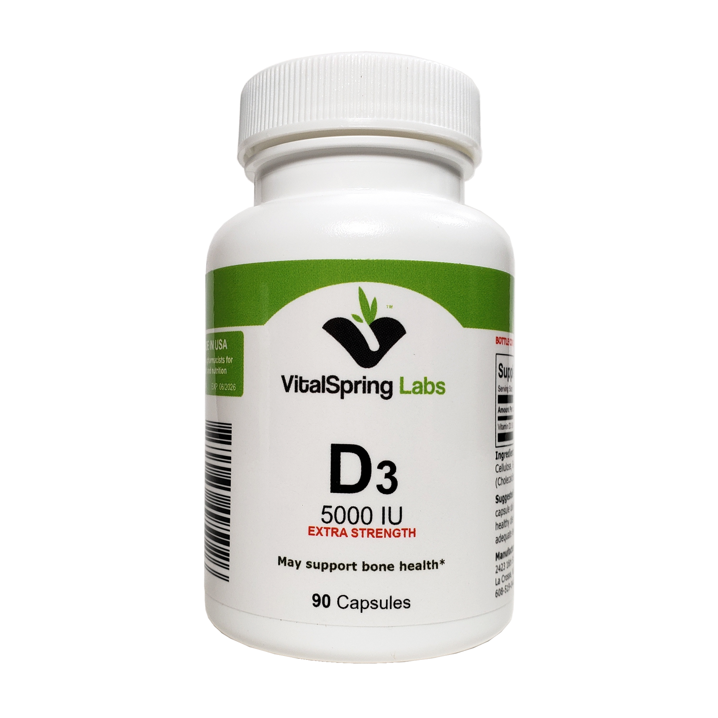 Vitamin D3 5000 IU Extra Strength Capsules