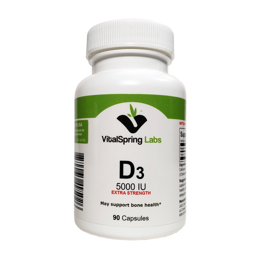 Vitamin D3 5000 IU Extra Strength Capsules